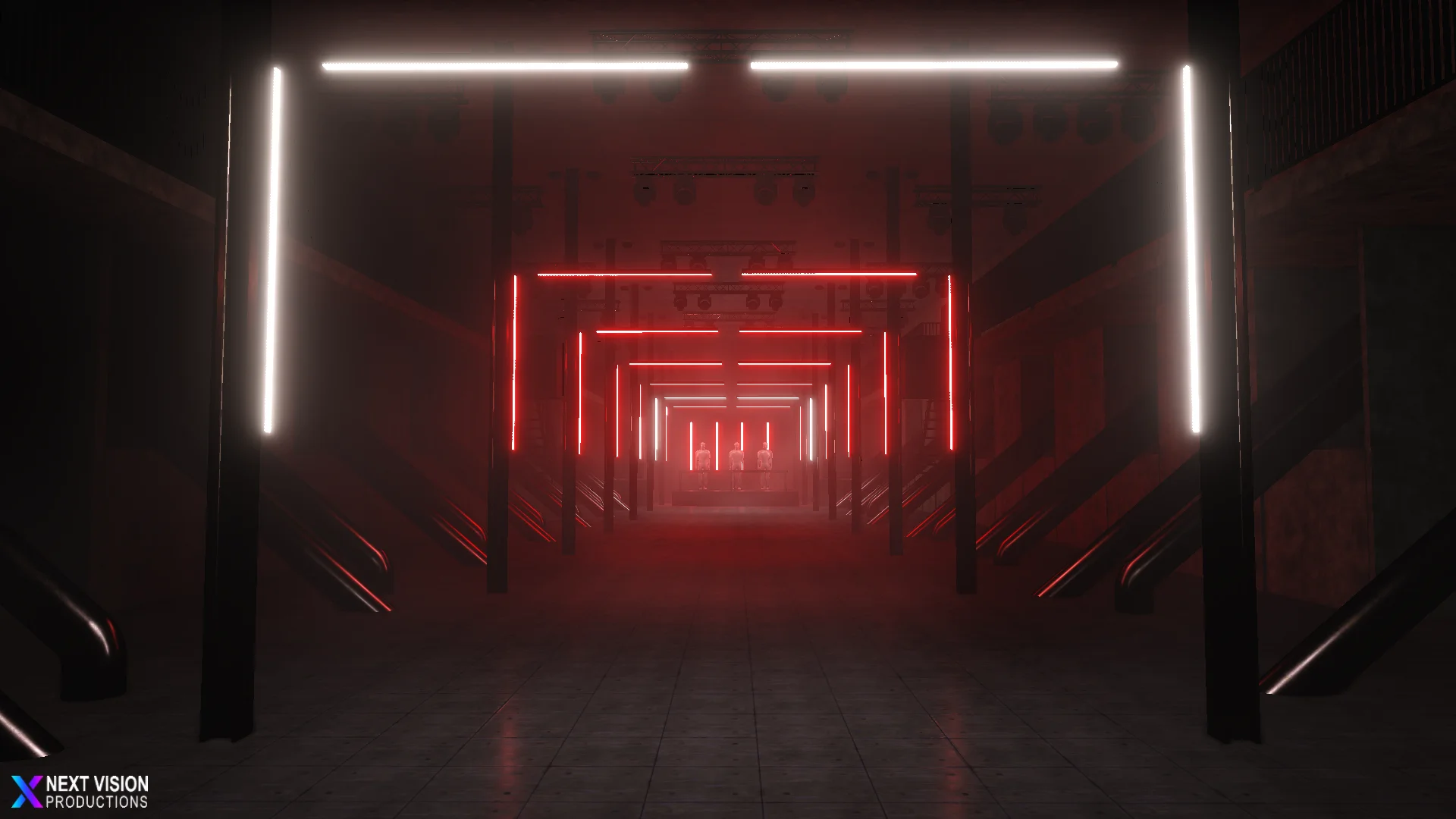 render met rood/witte pulse van de LED-tunnel lichtshow voor Boery All Night Long